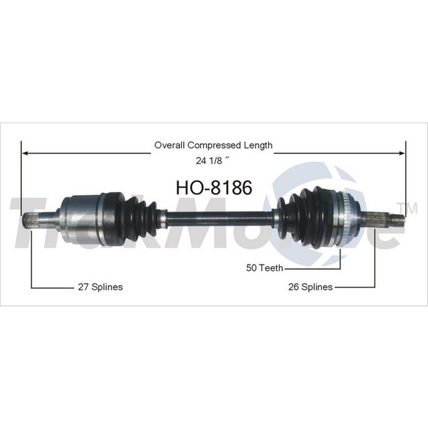 Surtrack Axle Cv Axle Shaft, Ho-8186 HO-8186